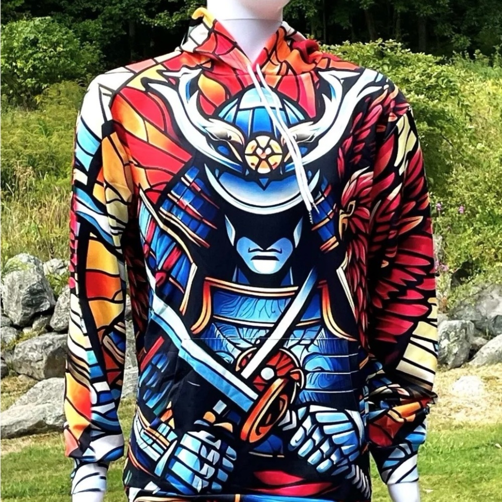 Amiala Graphic Art Japan Samurai Hoodie Sweatshirt Unisex M L Xl